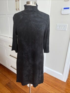 french kyss Black Midi Turtleneck Dress